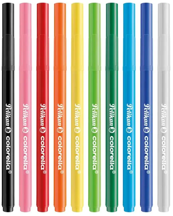 Flamastry pędzelkowe Pelikan Colorella, 10 sztuk, mix kolorów