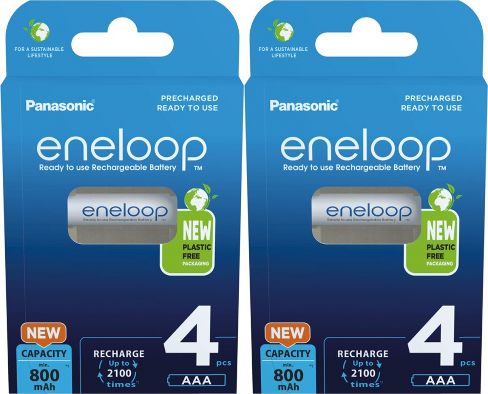2x Akumulator Panasonic Eneloop, AAA, 800mAh, 4 sztuki