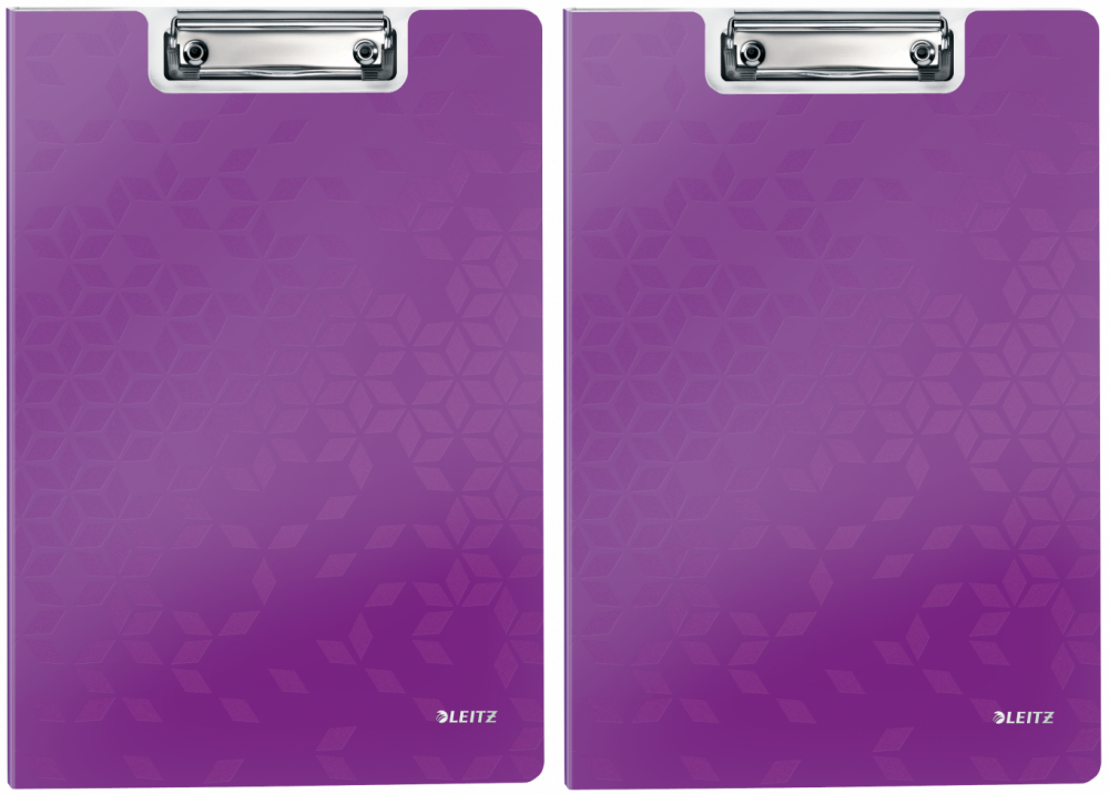 2x Clipboard Leitz Wow, z okładką, A4, fioletowy