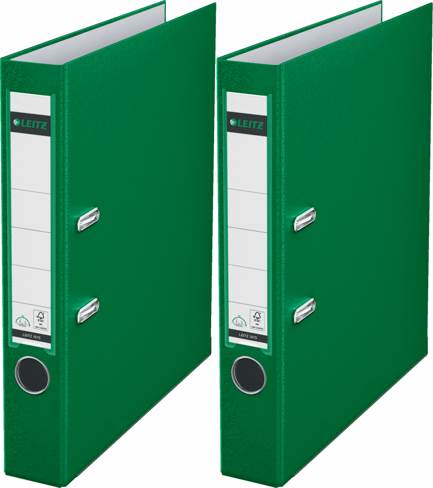 2x Segregator A4 Leitz 180°, 50mm, do 350 kartek, zielony