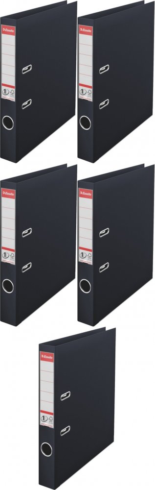 5x Segregator A4 Esselte Vivida No.1 Power, 50mm, do 350 kartek czarny