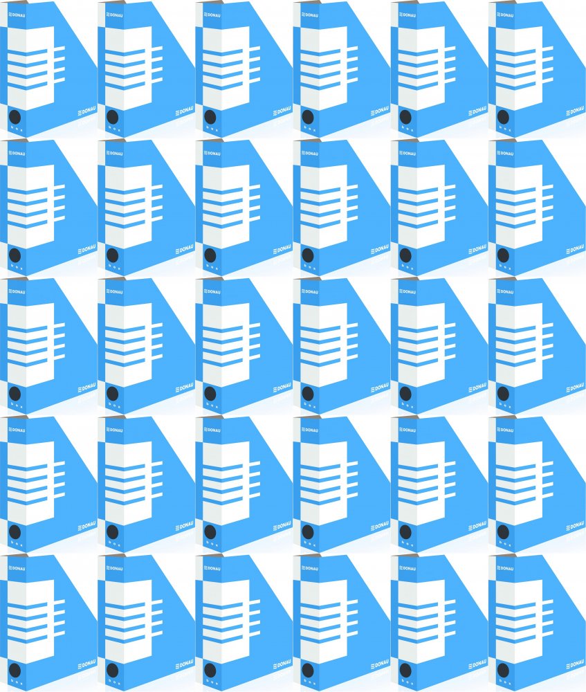 50x Organizer na dokumenty Donau, A4, 100mm, do 1000 kartek, niebieski