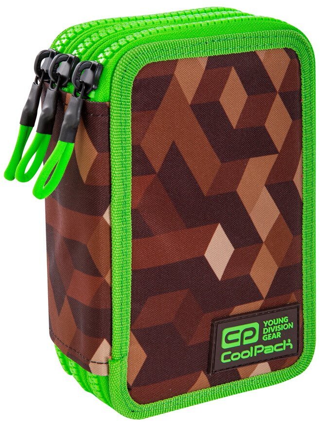 Piórnik szkolny CoolPack Jumper 3 City Jungle, 3-komorowy, z wyposażeniem