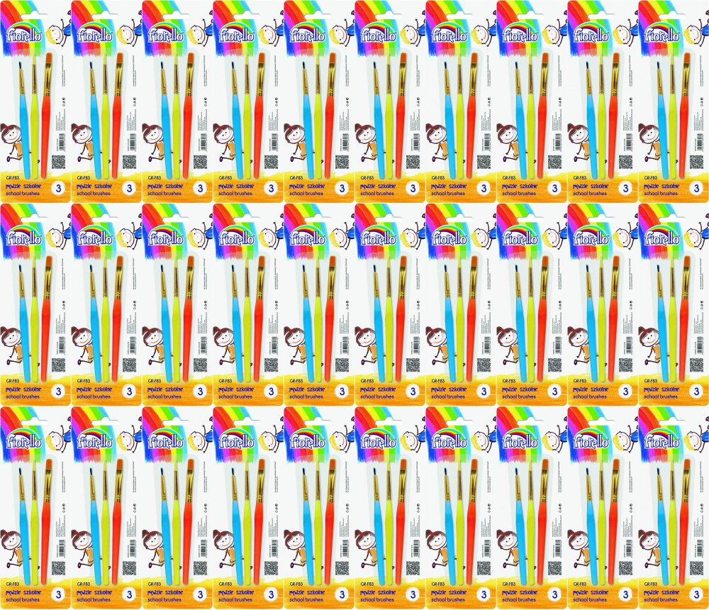 48x Pędzle GR-FB3 Fiorello, 3 sztuki