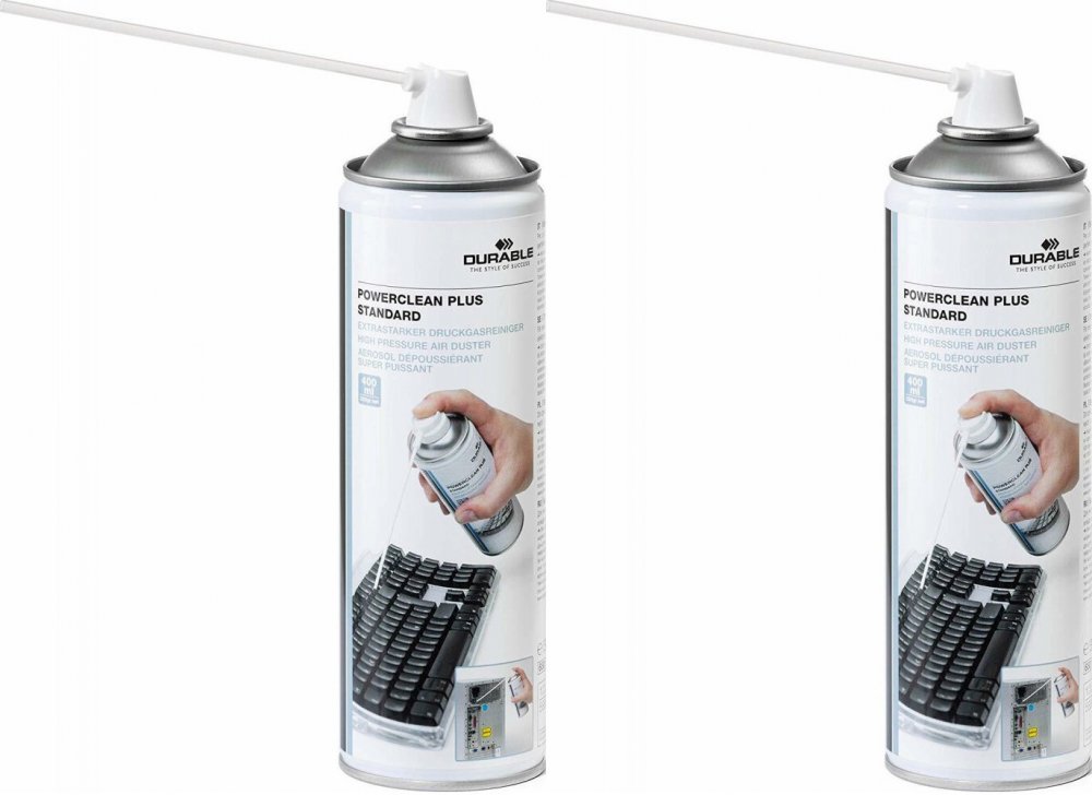 2x Sprężone powietrze Durable Powerclean Plus, 400ml