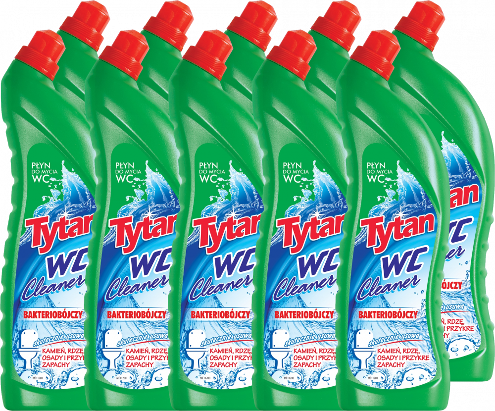 10x Płyn do czyszczenia WC Tytan Max, zielony, 1.2l