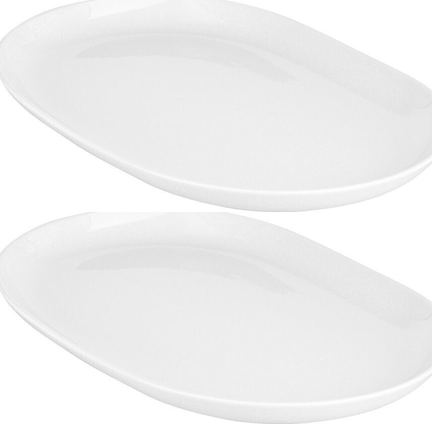 2x Półmisek MariaPaula Moderna Biała, 28x20x2,5cm, porcelana, biały