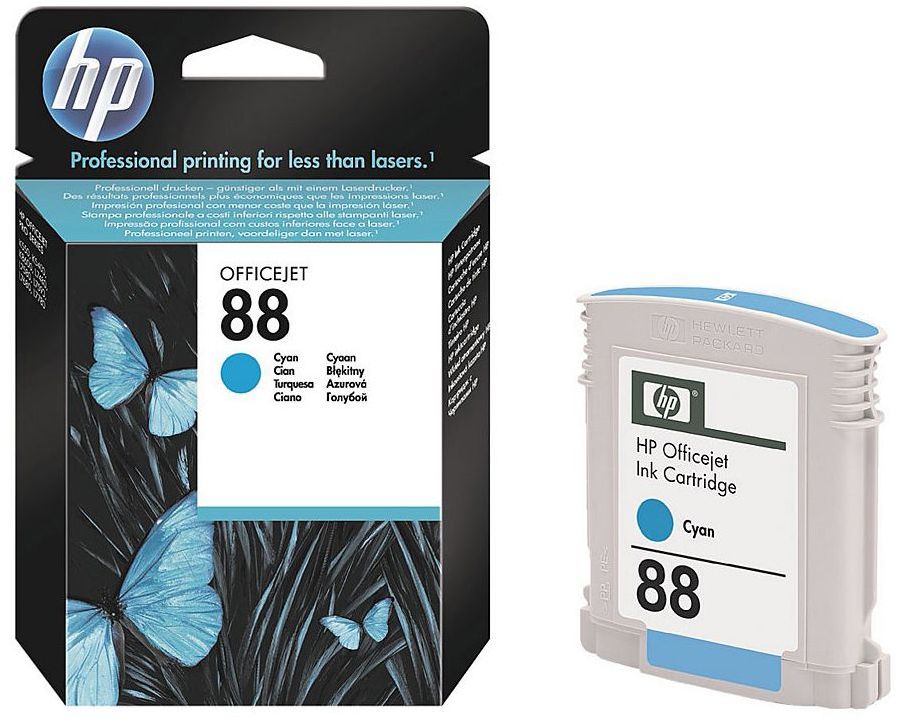 Tusz HP 88 (C9386AE), 860 stron, cyan (błękitny)