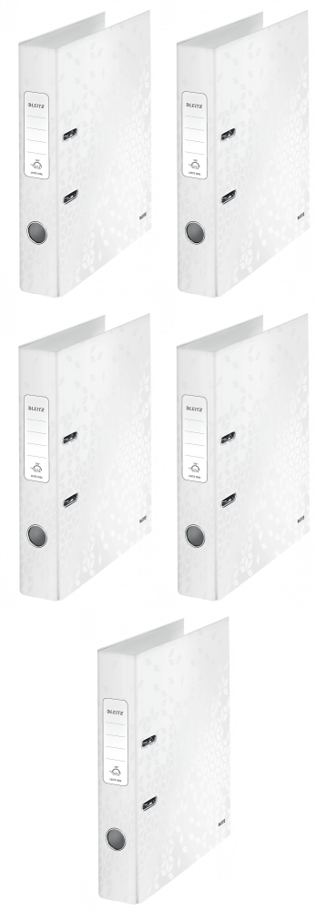 5x Segregator A4 Leitz Wow 180°, 50mm, do 350 kartek biały