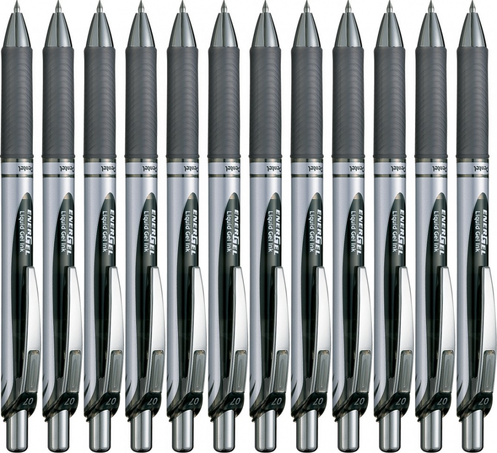 12x Pióro kulkowe automatyczne Pentel Energel BL-77, 0.7mm, czarny