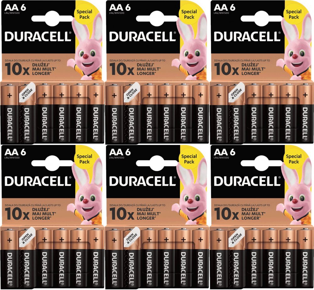 6x Bateria alkaliczna Duracell, AA, 6 sztuk