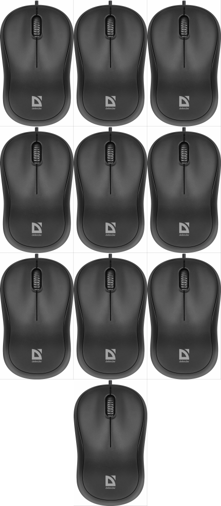 10x Mysz przewodowa Defender Patch MS-759, optyczna, czarny