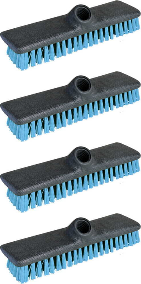 4x Szczotka/szrober do szorowania Azur Twigi, z gwintem na kij, 25cm, mix kolorów