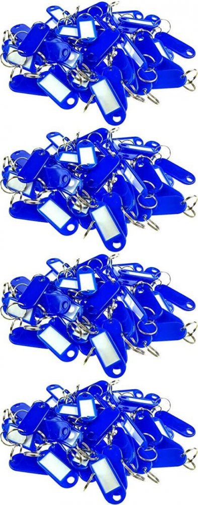 4x Zawieszki do kluczy Wisplast, jednostronne, 50 sztuk, niebieski