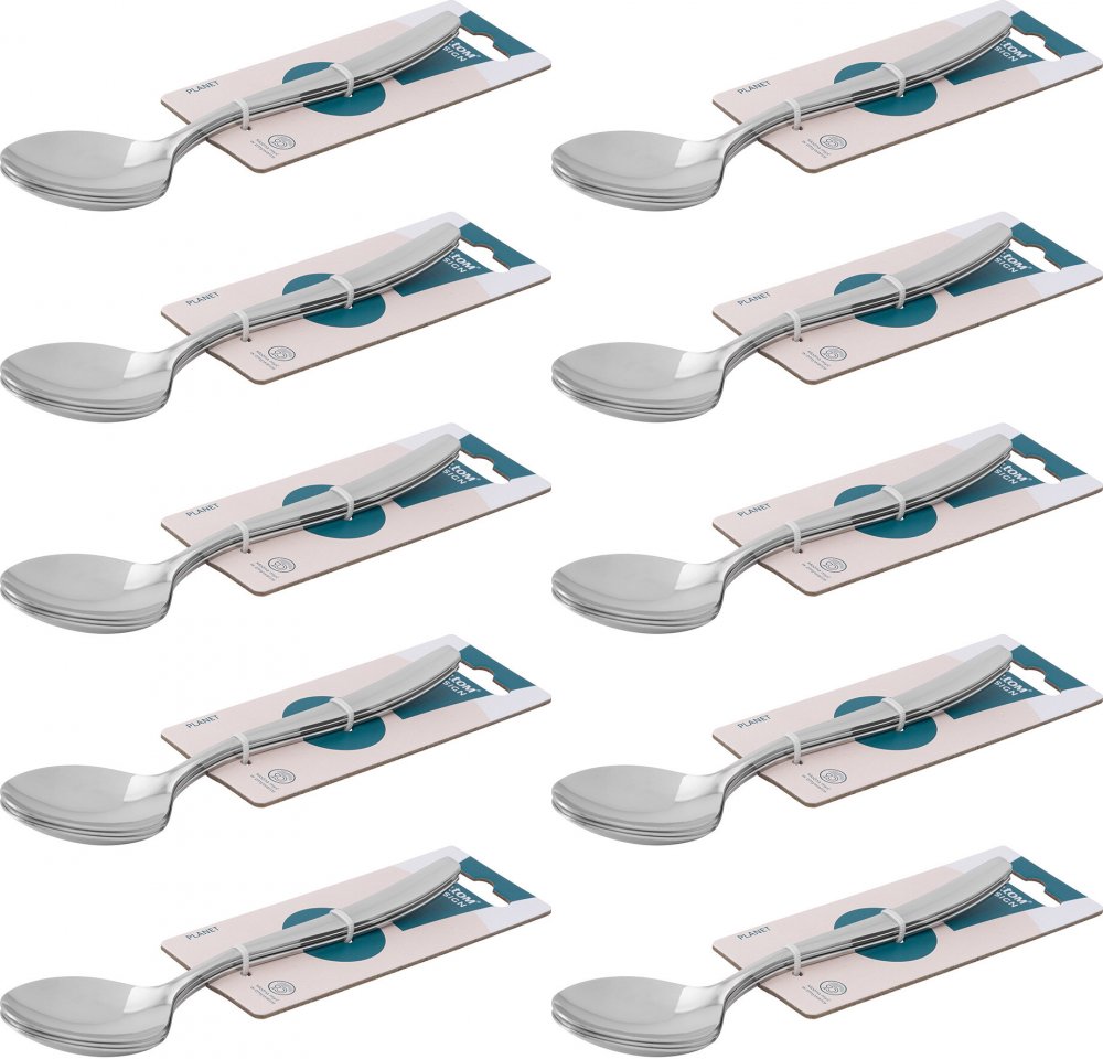 10x Łyżki Altom Design Planet, 3 sztuki, srebrny