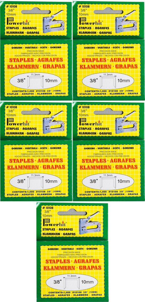 5x Zszywki tapicerskie D.Rect 10, 1000 sztuk