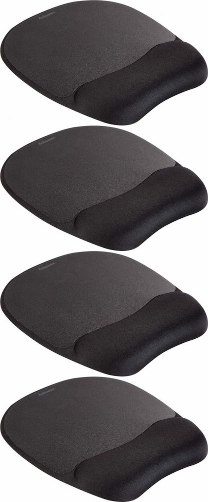 4x Podkładka piankowa pod mysz i nadgarstek Fellowes Memory Foam, 200x20x230mm, czarny