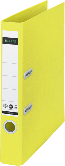 Segregator A4 Leitz 180° Recycle, szerokość grzbietu 50mm, do 350 kartek, żółty