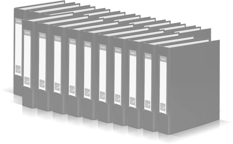 20x Segregator ringowy Vaupe, A5, szerokość grzbietu 40mm, 2 ringi, szary