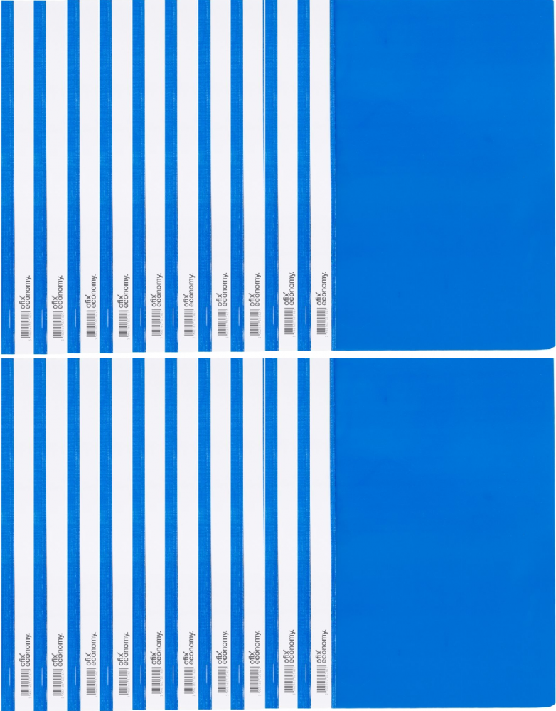 20x skoroszyt plastikowy Ofix Economy, A4, PP, do 200 kartek, niebieski