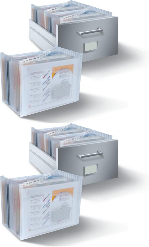 2x Organizer na dokumenty Pentel, system harmonijkowy, A4 32 kieszenie