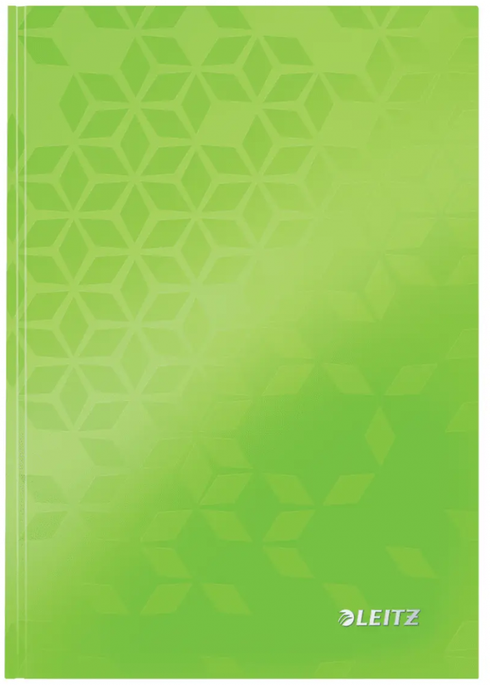 Brulion A5 Leitz Wow, w kratkę, 80 kartek, twarda oprawa, zielony
