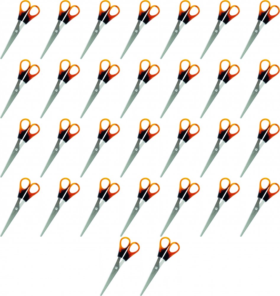 48x Nożyczki biurowe Grand, 16cm, bursztynowy