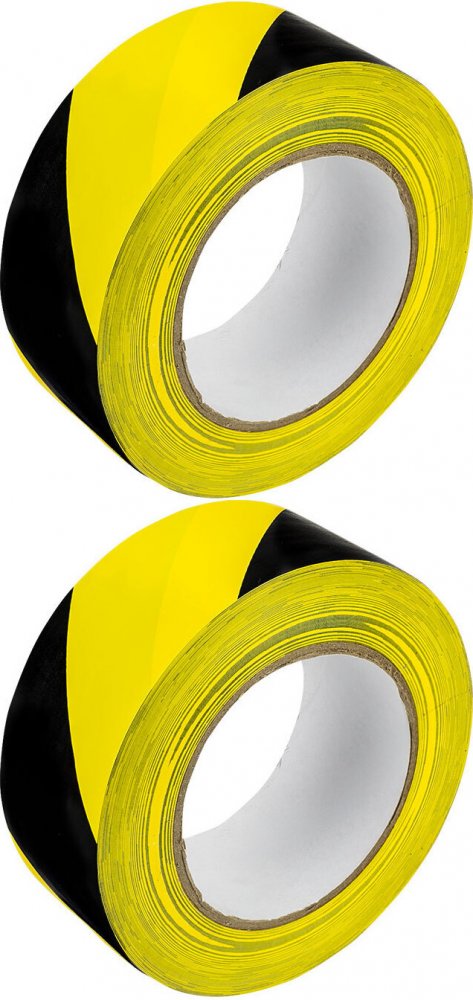 2x Taśma ostrzegawcza Grand, 48mmx50m, żółto-czarny