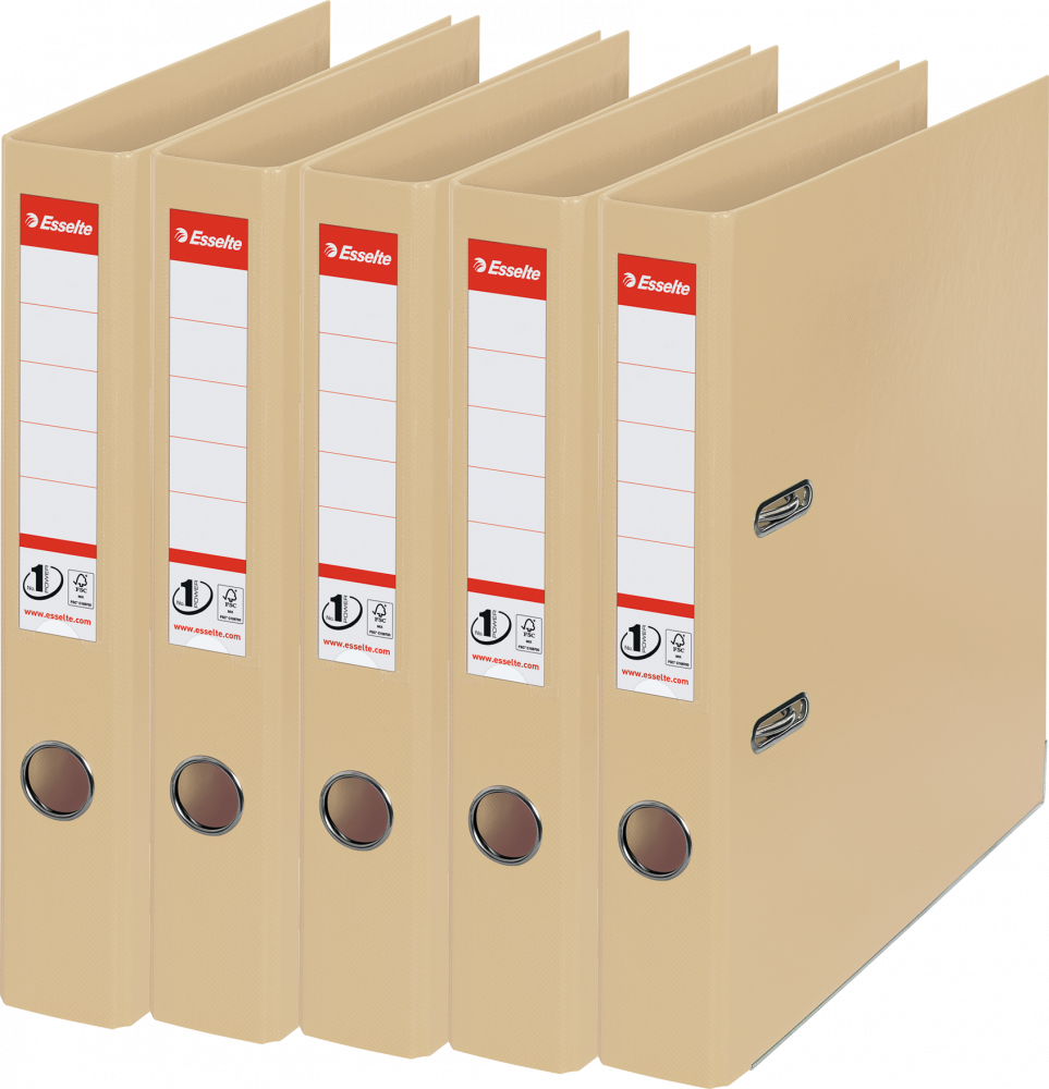 5x Segregator A4 Esselte No.1 Power, 50mm, do 350 kartek kawowy