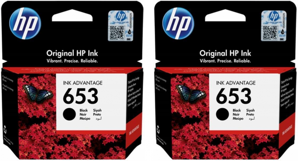 2x Tusz HP 653 (3YM75AE), 360 stron, black (czarny)