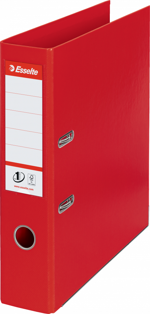 Segregator A4 Esselte No.1 Power, 75mm, do 500 kartek czerwony