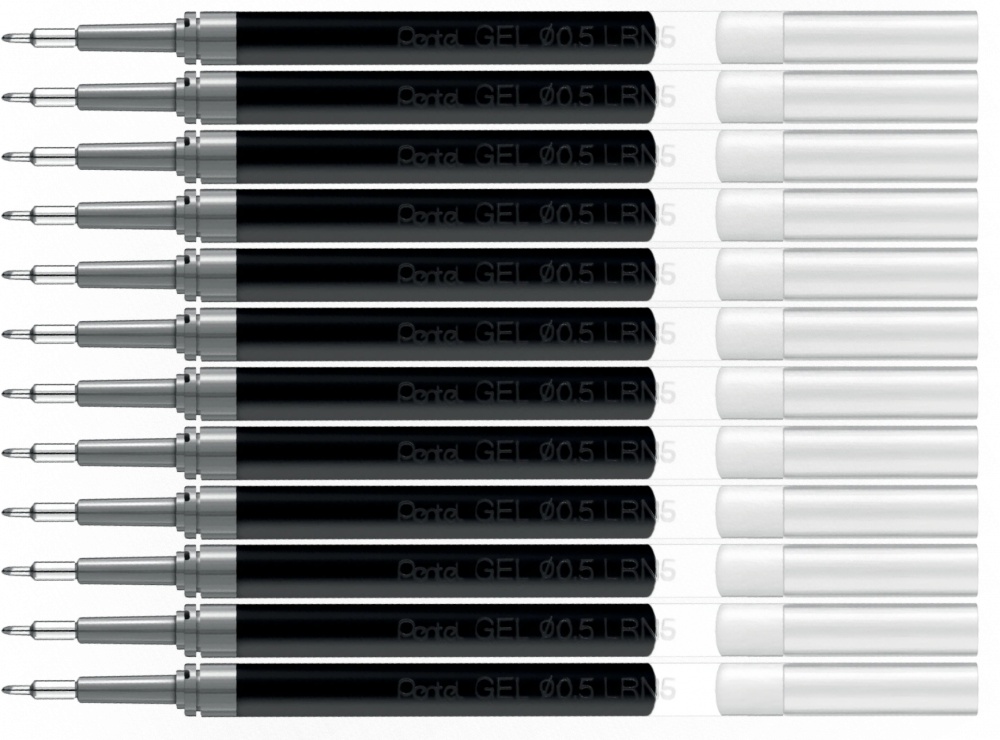 12x Wkład wymienny Pentel EnerGel LRN5, 0.5mm, czarny