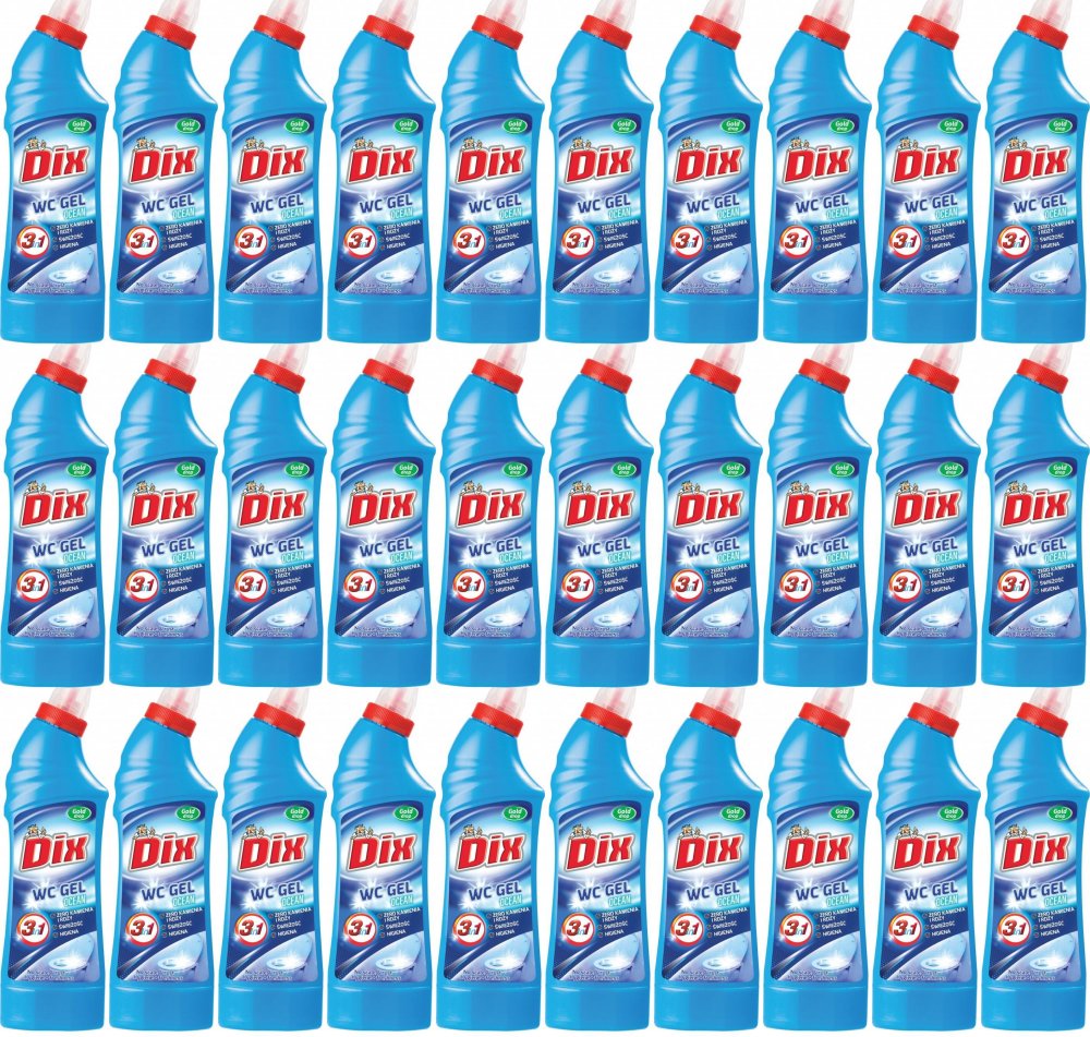 30x Żel do czyszczenia WC Gold Drop Dix, morski, 0.75l