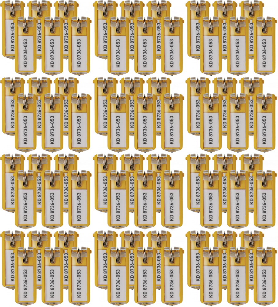 12x Zawieszki do kluczy Durable, 6 sztuk, żółty