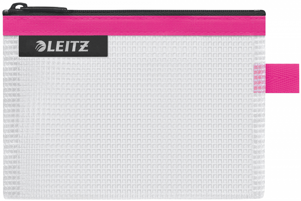 Koszulka/saszetka z suwakiem Leitz Wow, wodoodporna, rozmiar S, różowy