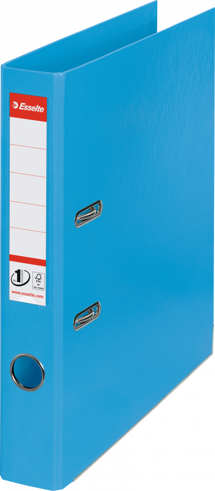 Segregator A4 Esselte No.1 Power, 50mm, do 350 kartek jasnoniebieski