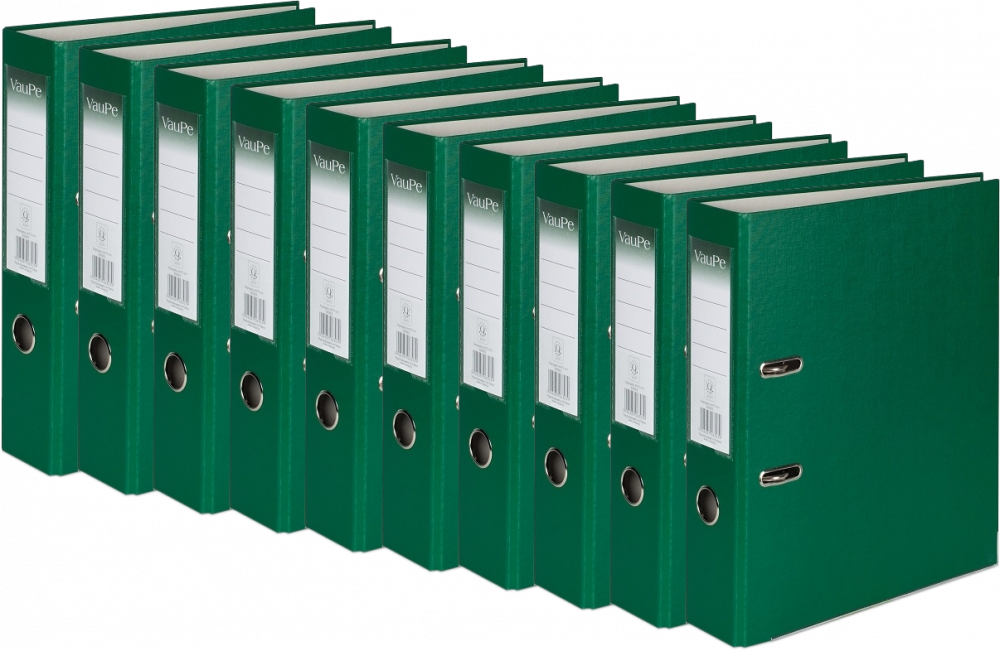 10x Segregator A4 VauPe Biznes, 75mm, zielony