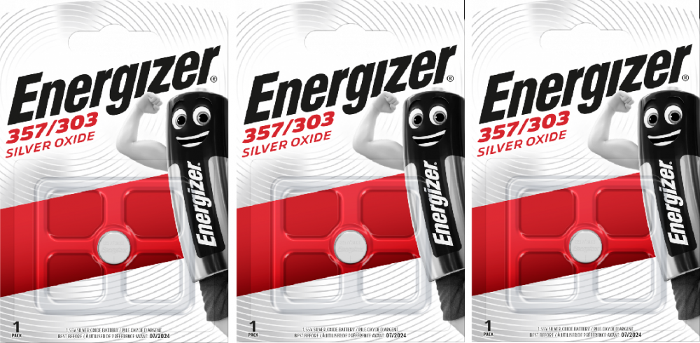 3x bateria specjalistyczna Energizer, 357/303, SR44W, 1 sztuka