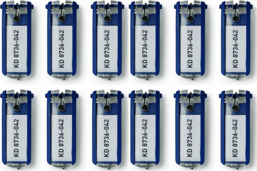 2x Zawieszki do kluczy Durable, 6 sztuk, granatowy