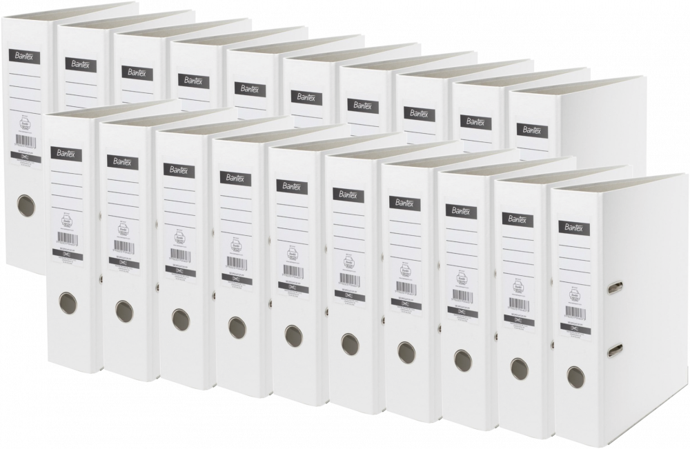 20x Segregator A4 Bantex XXL, szerokość grzbietu 80mm, do 600 kartek, biały