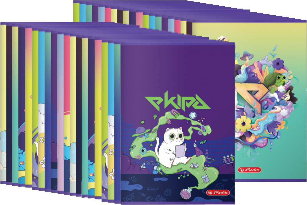 40x Zeszyt w kratkę Ekipa 9581687, A5, 60 kartek, mix wzorów