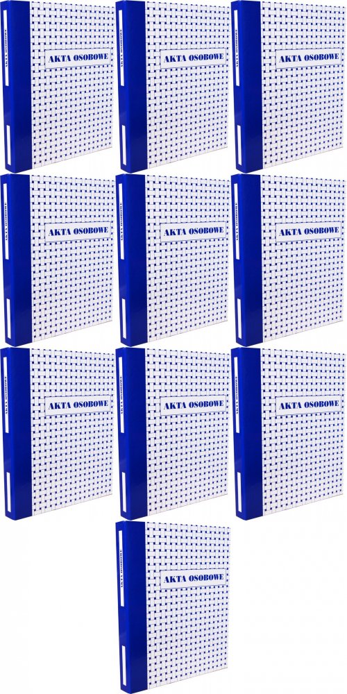 10x Segregator ringowy Konfex, do akt osobowych, A4, 30mm, niebieski