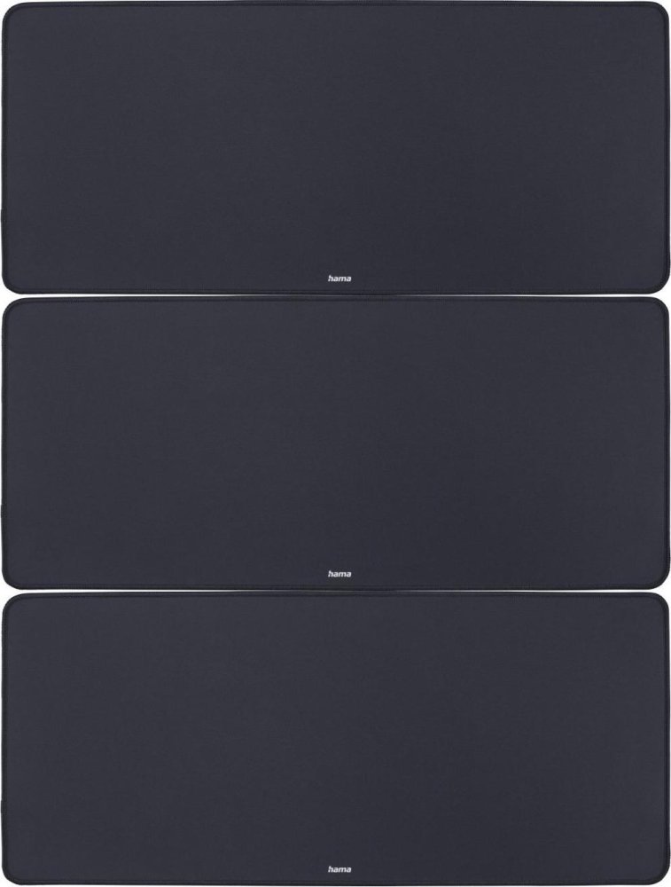 3x Podkładka na biurko Hama Business XL, 700x300x3mm, czarny