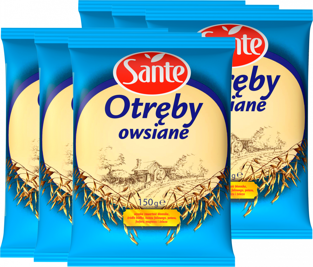 6x Otręby owsiane Sante, 150g
