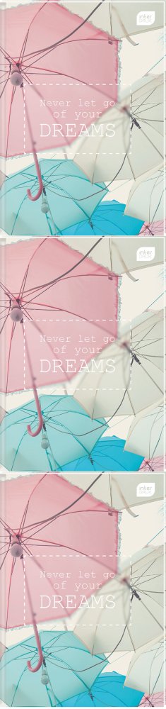 3x Brulion w linie Interdruk, A5, twarda oprawa, 160 kartek, mix wzorów