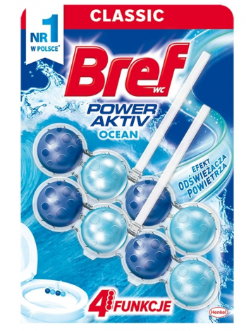 Zawieszka (kulki) do WC Bref, Power Activ, ocean, 2x50g