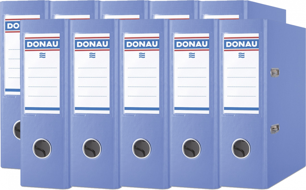 10x Segregator A5 Donau Master, 75mm, niebieski