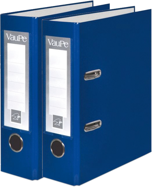 2x Segregator A5 VauPe FCK, 75mm, do 500 kartek, niebieski