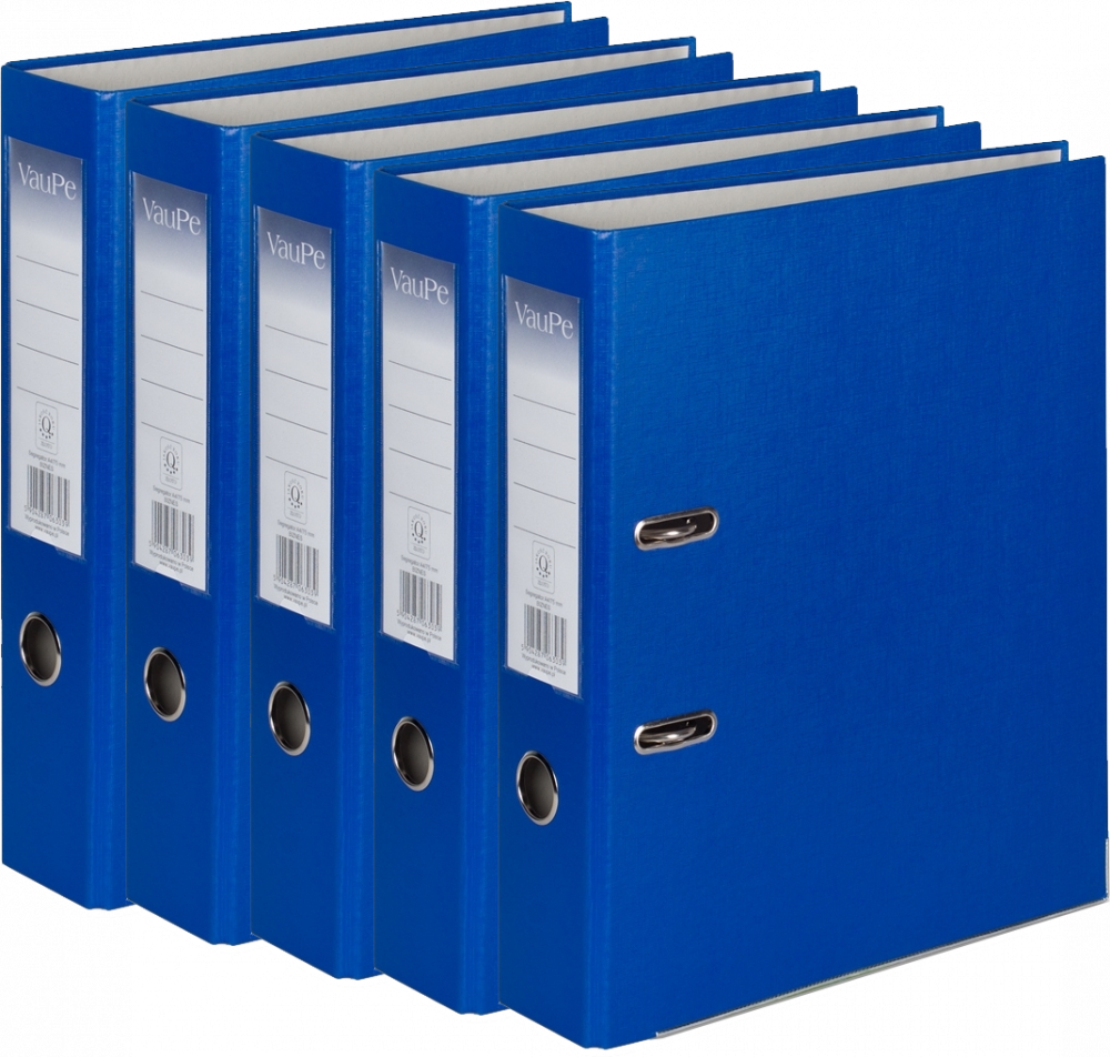 5x Segregator A4 VauPe Biznes, 75mm, niebieski