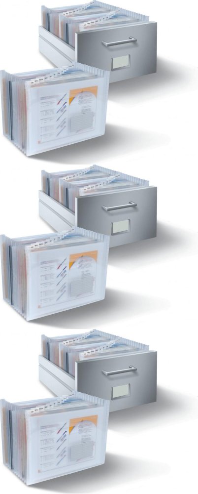 3x Organizer na dokumenty Pentel, system harmonijkowy, A4 32 kieszenie